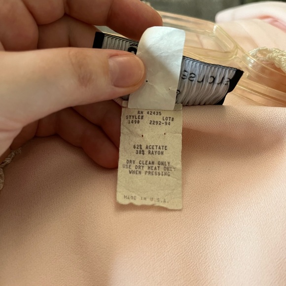 Vintage Dawn Joy Pink‎ Lace Collar Button-Down Dress - Picture 9 of 15